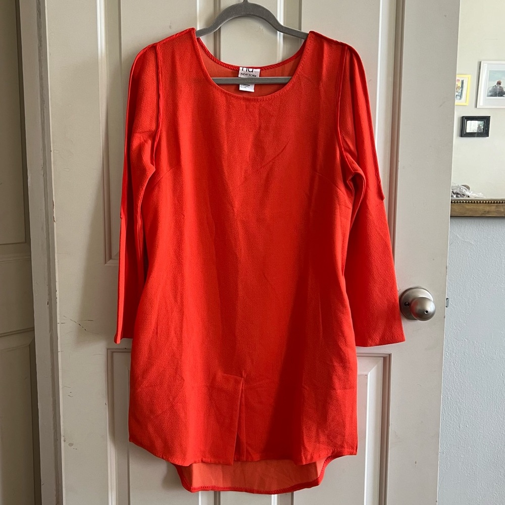 NU New York | Orange Long Sleeve Dress